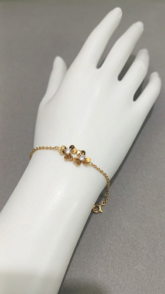 Twin Flower Crystal bracelet