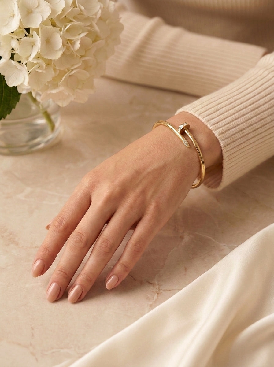 Elegant Nail- Cuff Bangle