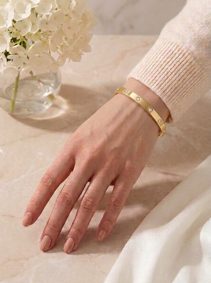 Classic Crystal Studded Bangle