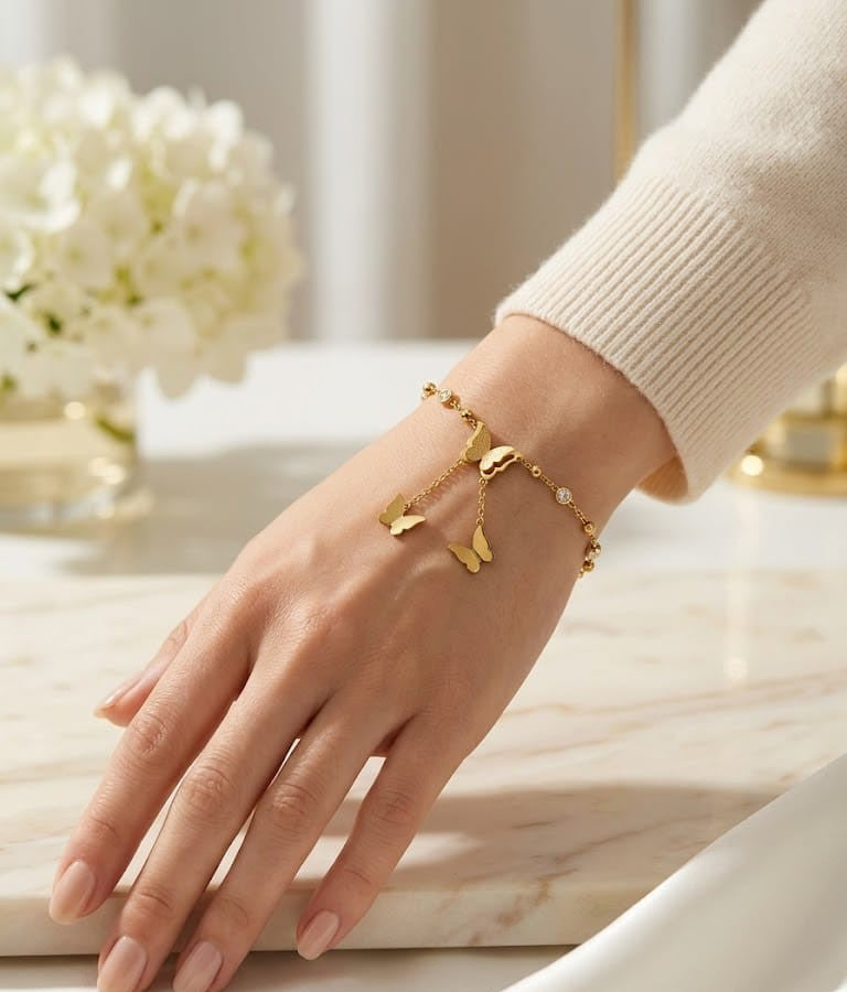 Elegant Butterfly Charm Bracelet