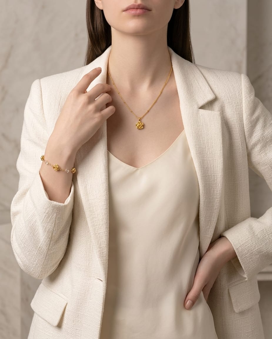 Rose Pendant Necklace