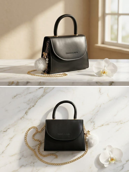 Top Handle Bag Black
